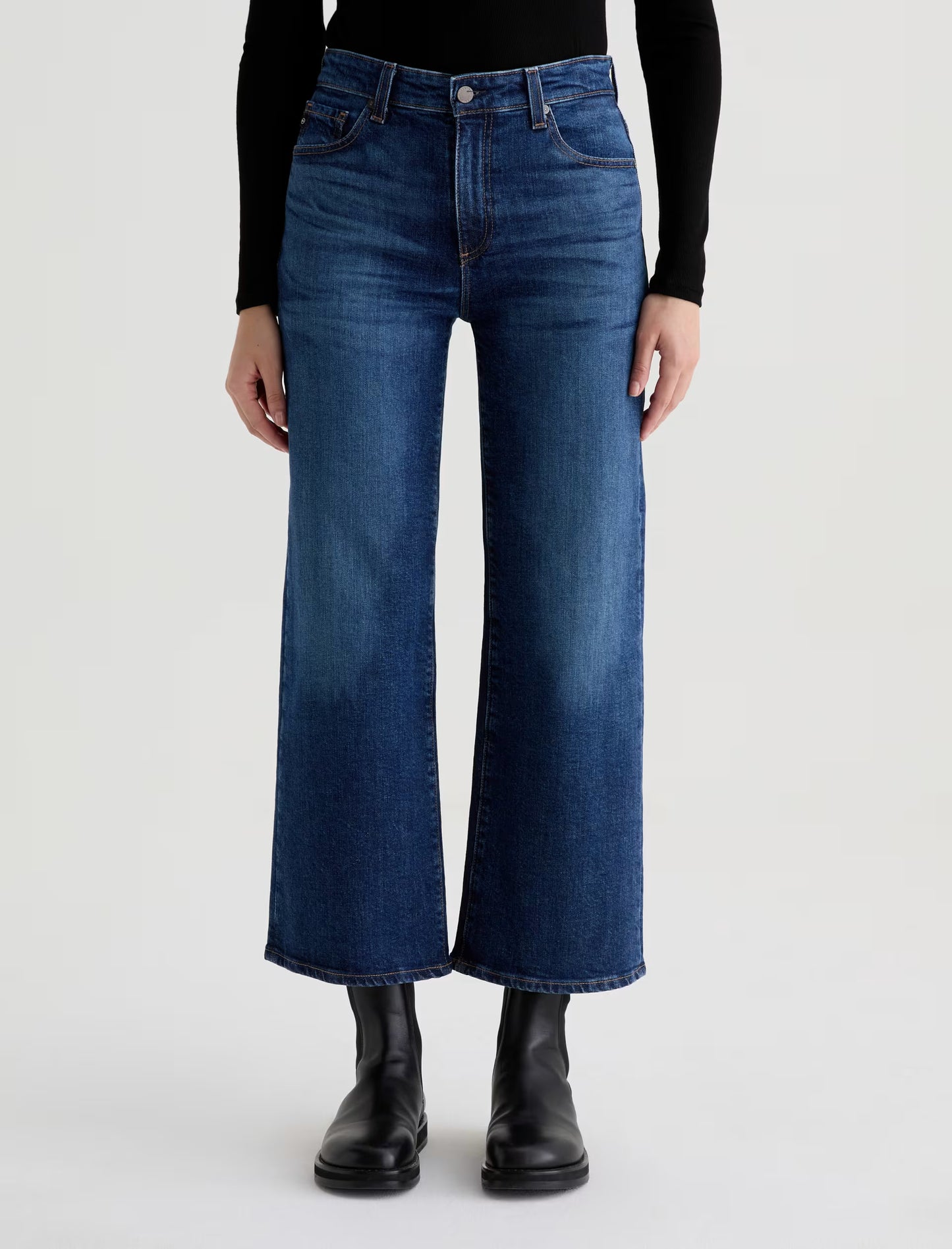 Saige Mid-Rise Wide Leg Crop - Veiled