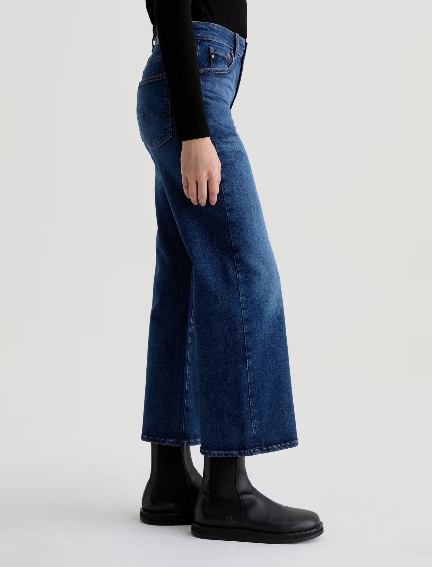 Saige Mid-Rise Wide Leg Crop - Veiled