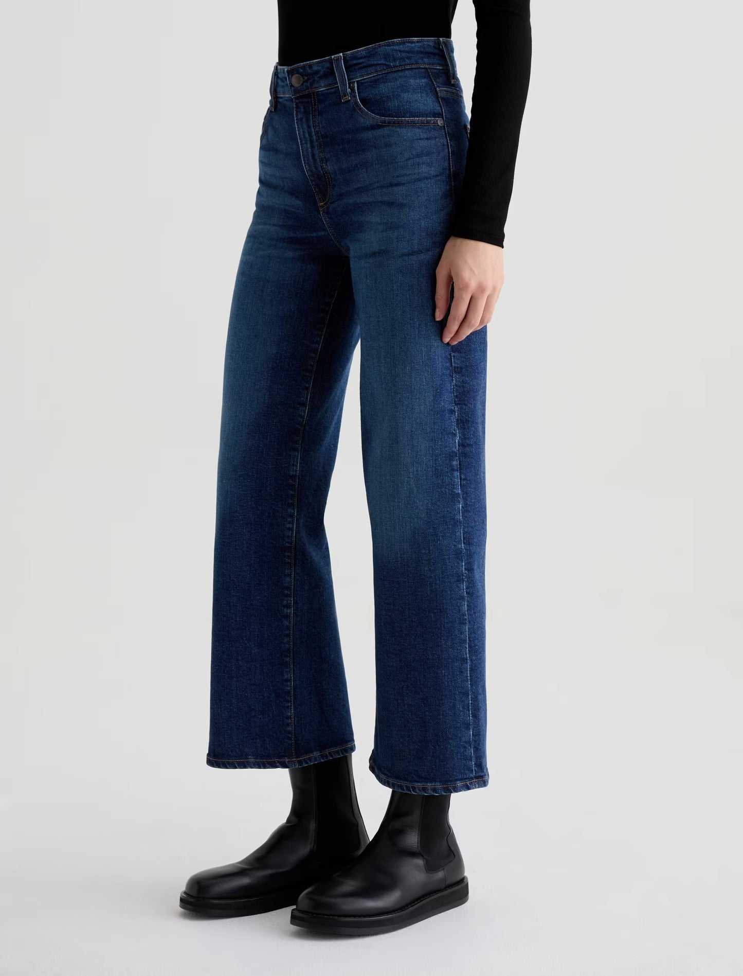 Saige Mid-Rise Wide Leg Crop - Veiled