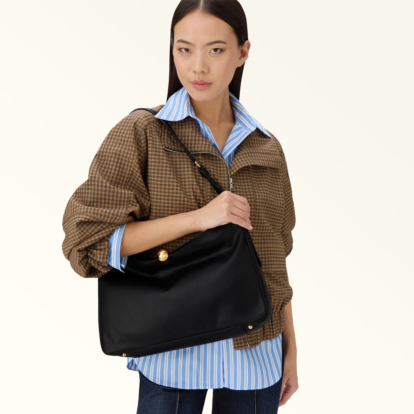 Sfera Soft Shoulder Bag L - Nero