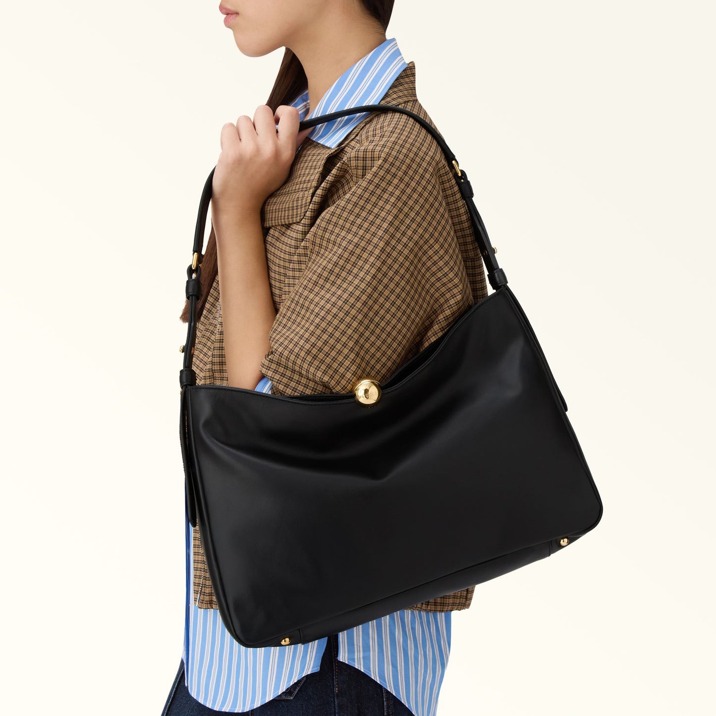 Sfera Soft Shoulder Bag L - Nero