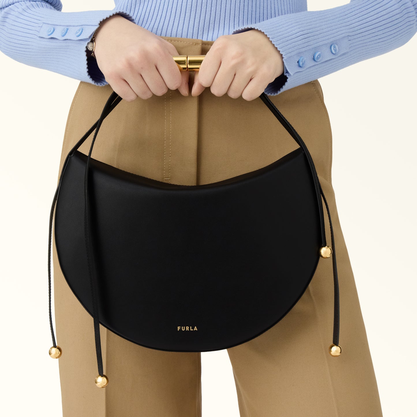 Moonstone Shoulder Bag M - Nero