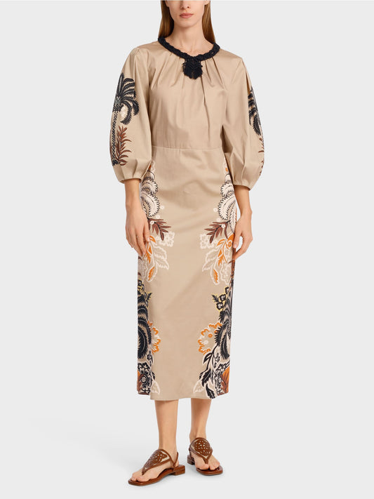 Midi Length Tailored Dress - Deep Sand