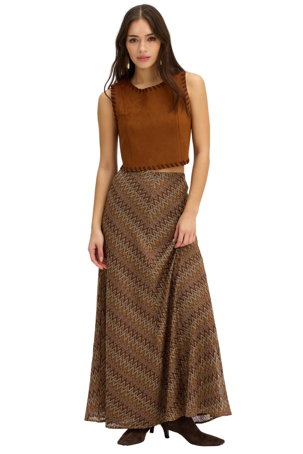 Olive Skirt - Chestnut Multi