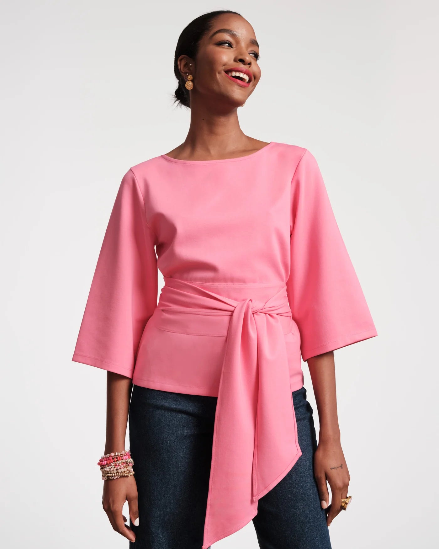 Whitney Wrap Top - Pink