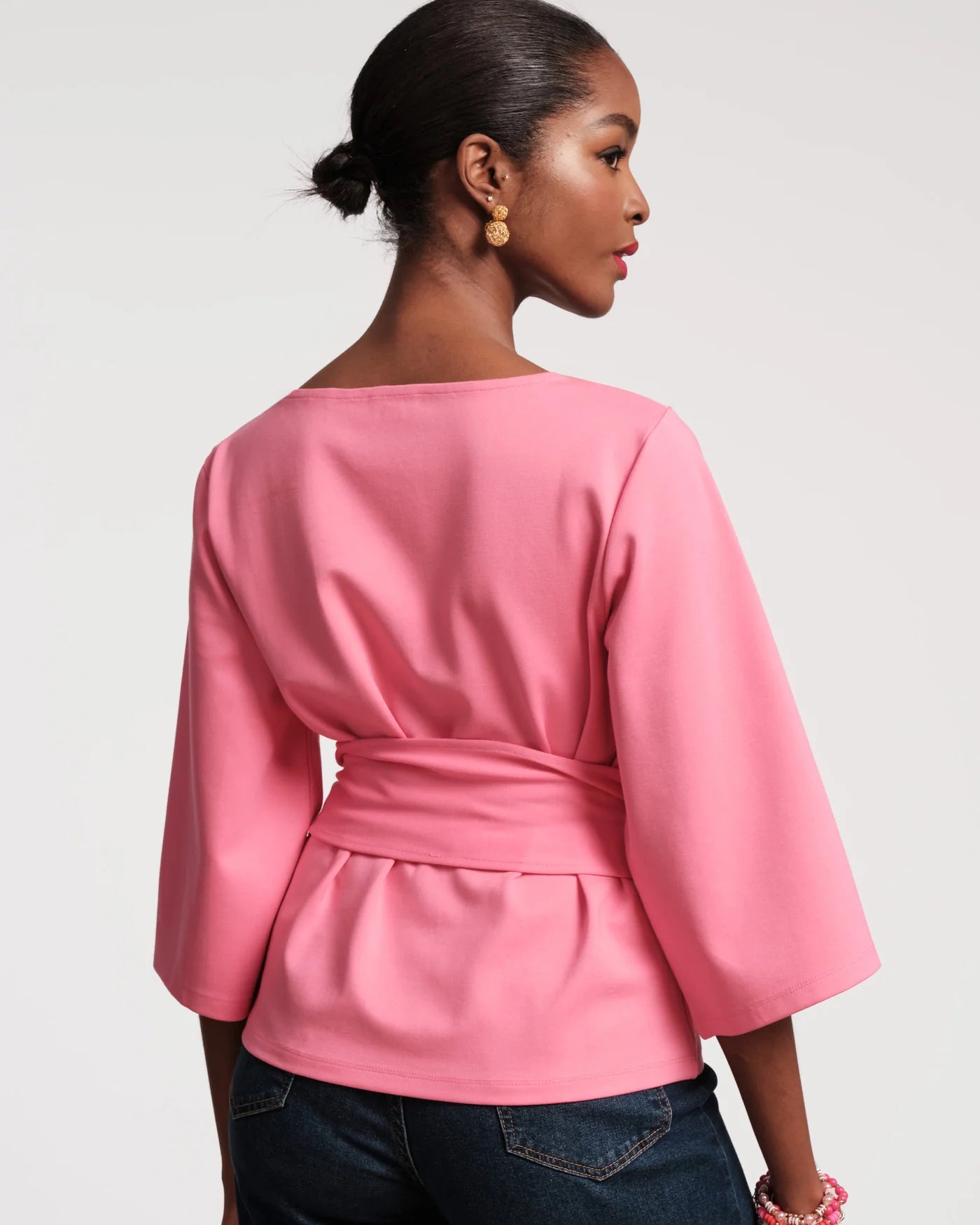 Whitney Wrap Top - Pink