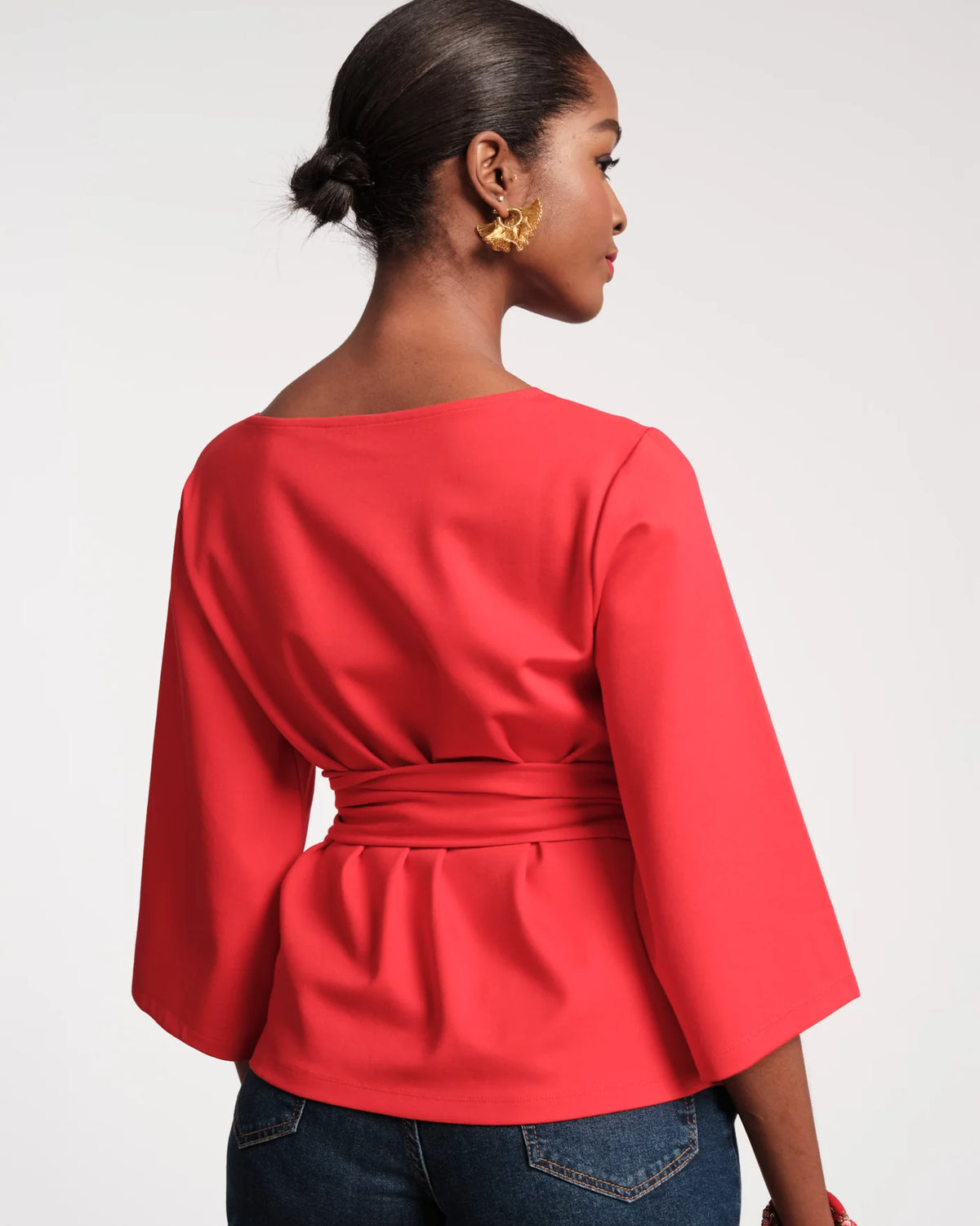 Whitney Wrap Top - Red