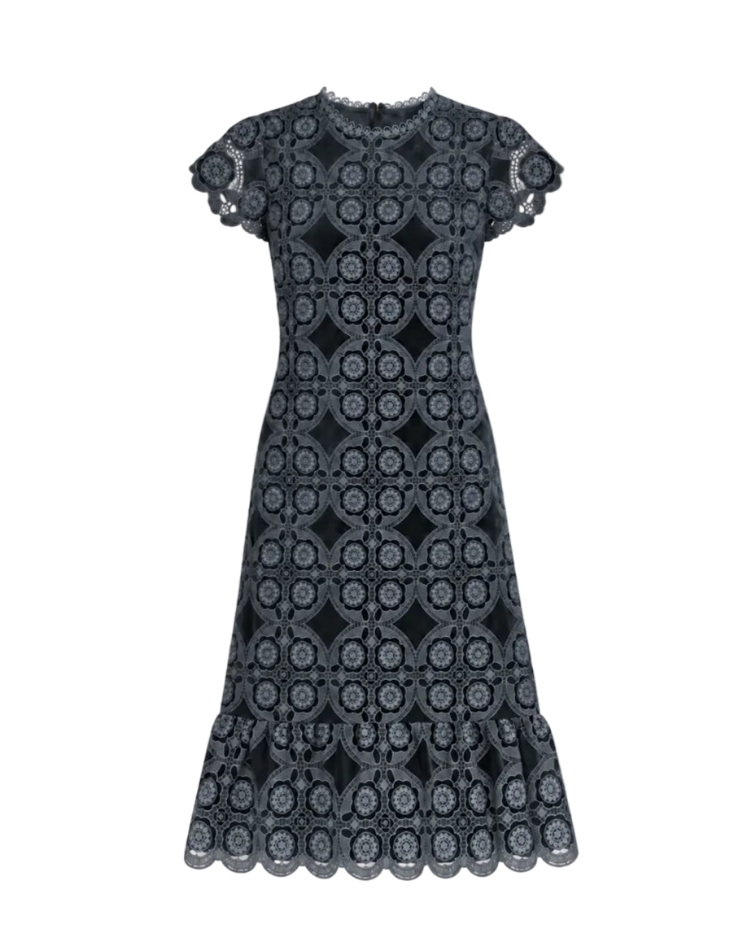 Waverly Lace Midi Dress - Midnight Grey