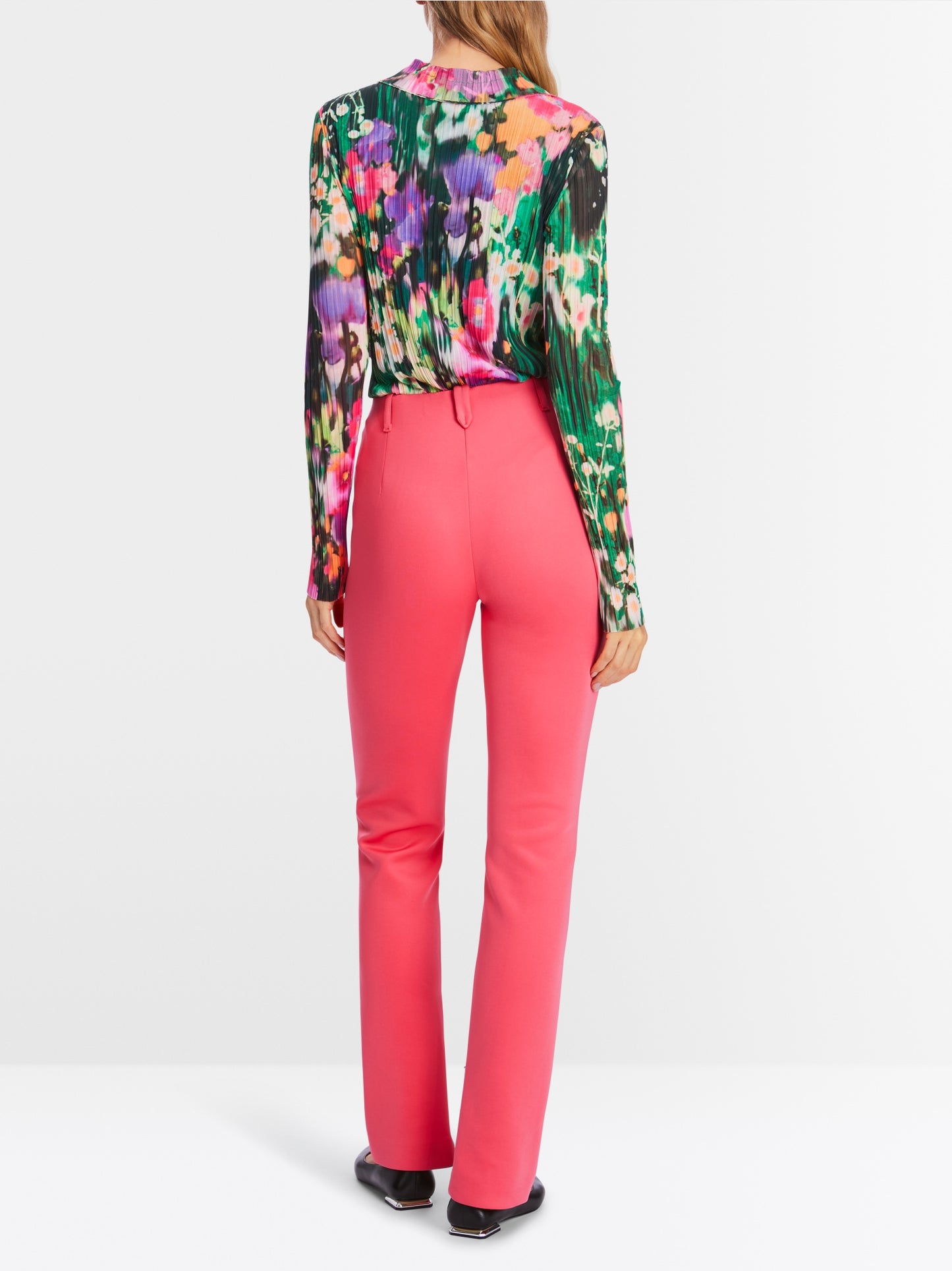 SYDNEY Slim-Fit Scuba Jersey Trousers - Neon Soft Coral