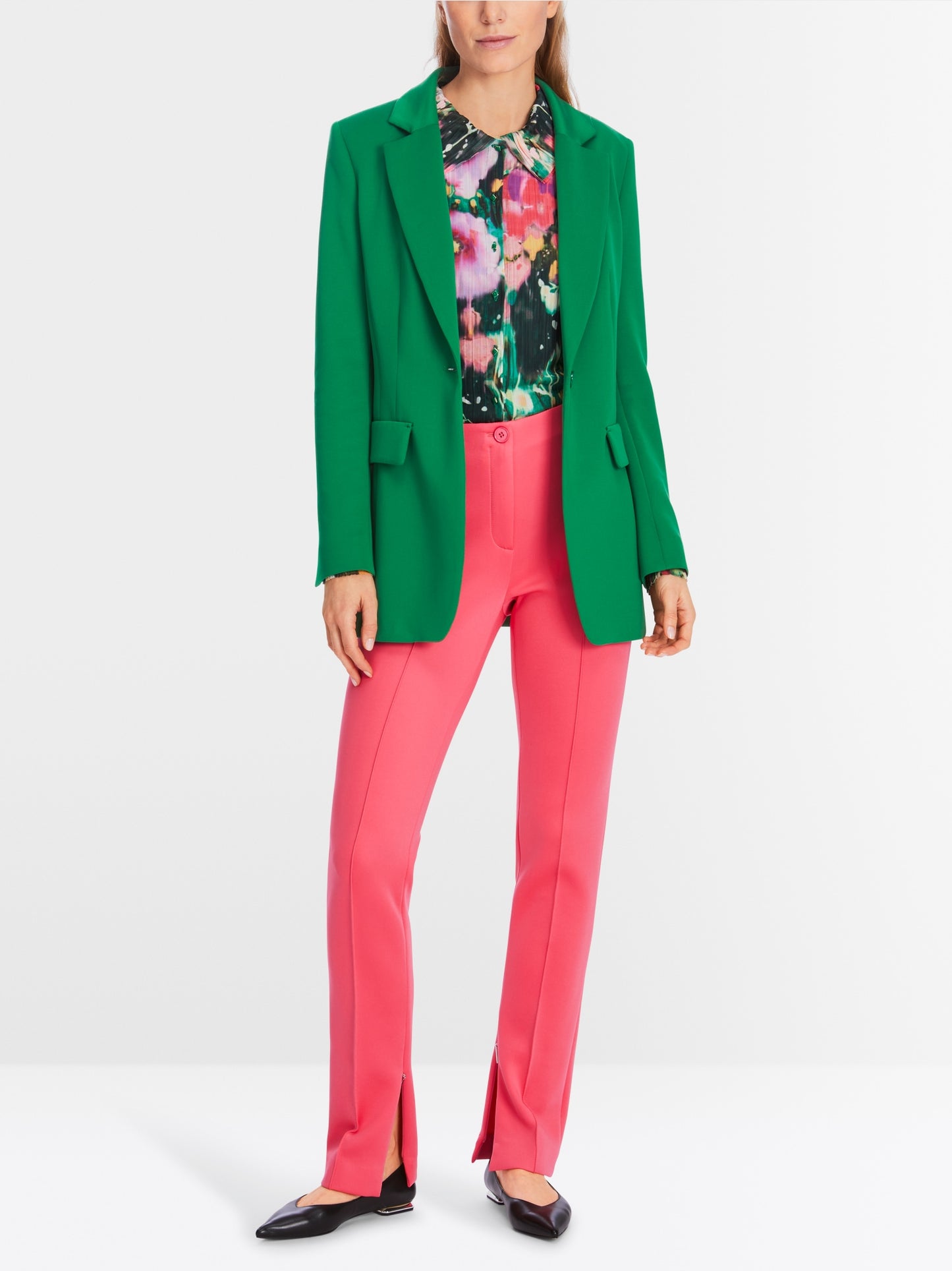 SYDNEY Slim-Fit Scuba Jersey Trousers - Neon Soft Coral