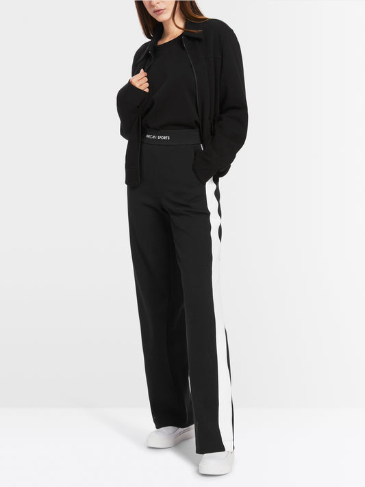 WELBY Trousers in Scuba Jersey - Black
