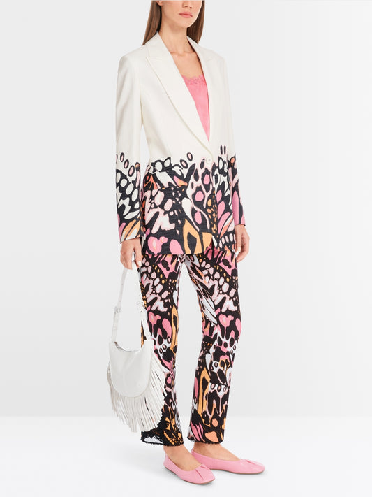 Blazer with Placed Print