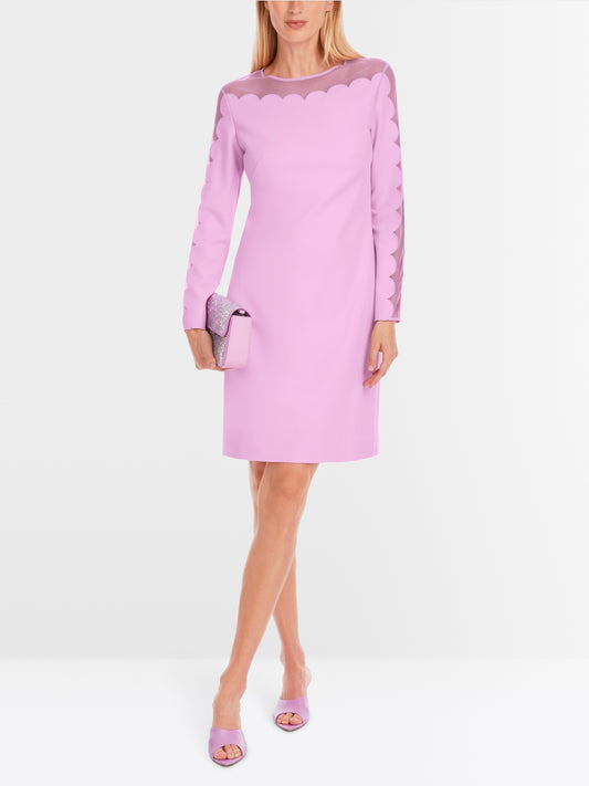 Transparent/opaque short sheath dress