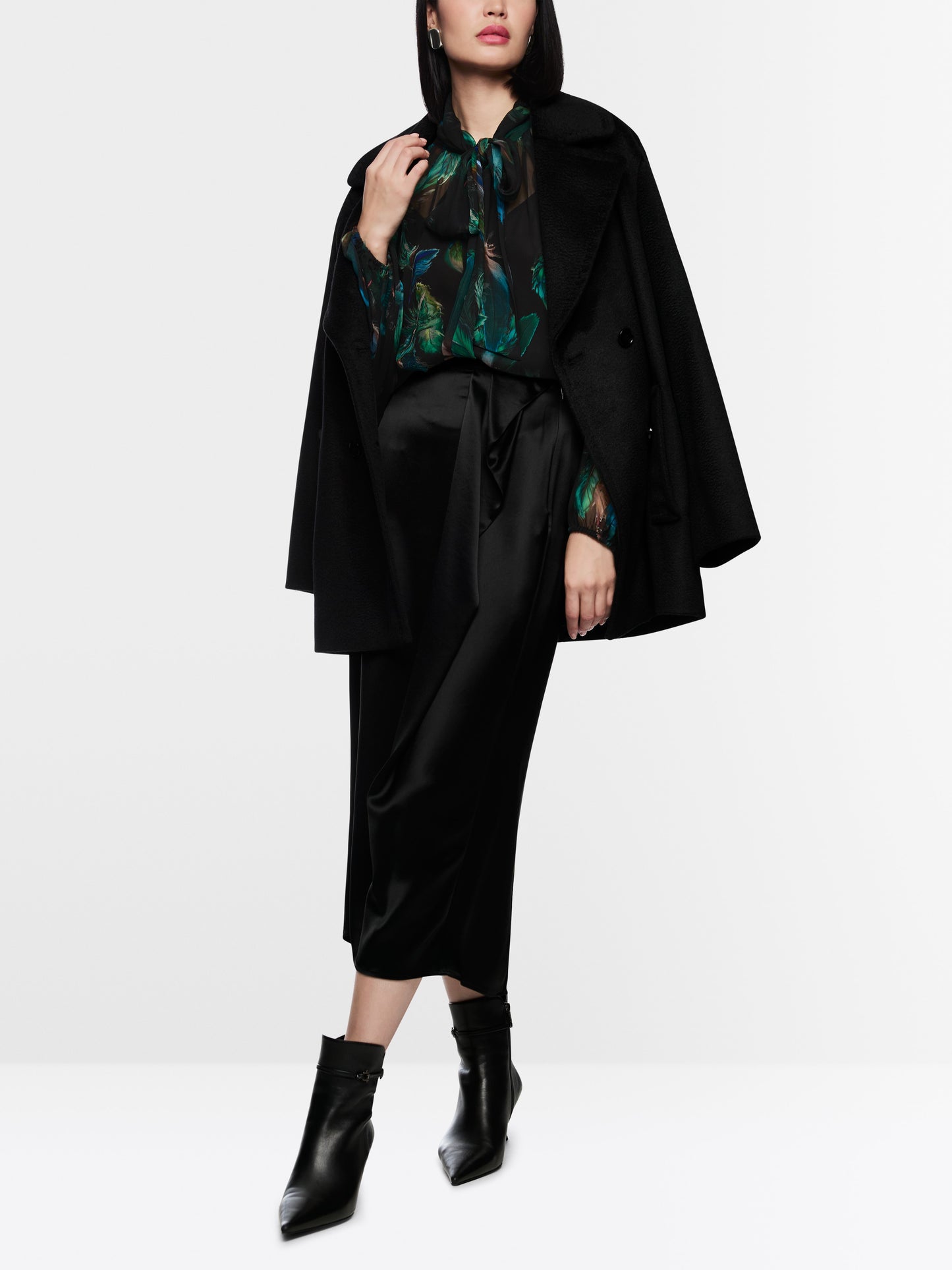 Transparent Viscose Blouse - Dark Jade Green
