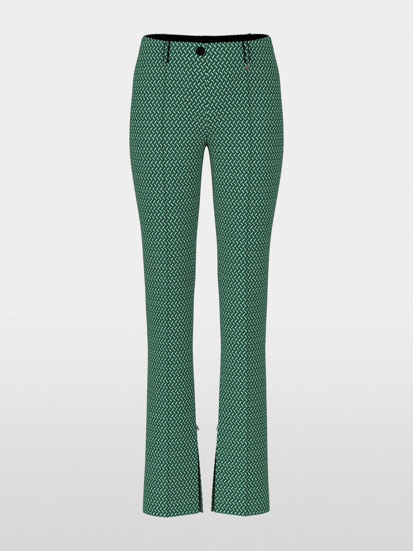 Sydney Trousers in Herringbone - Dark Jade Green