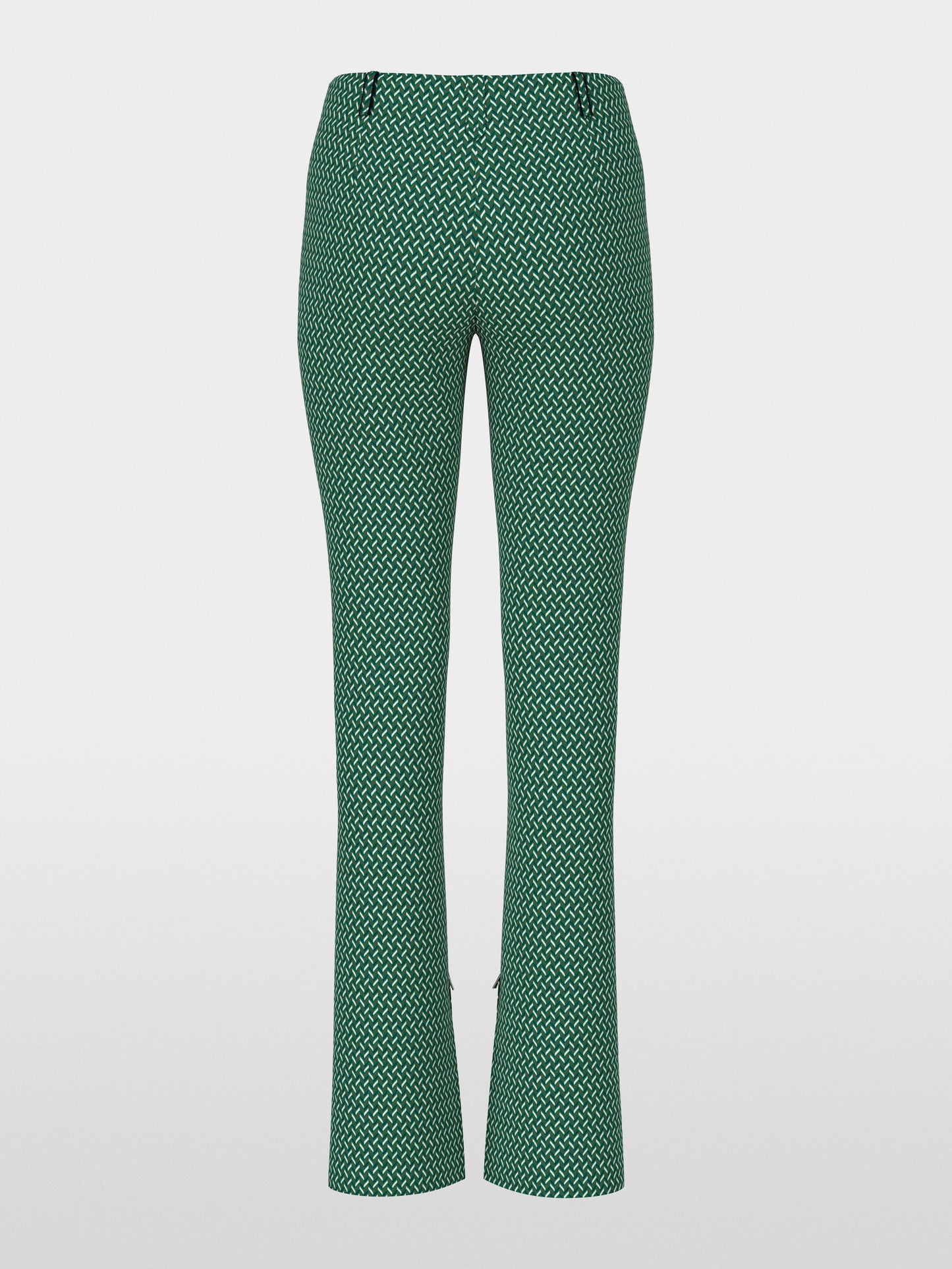 Sydney Trousers in Herringbone - Dark Jade Green