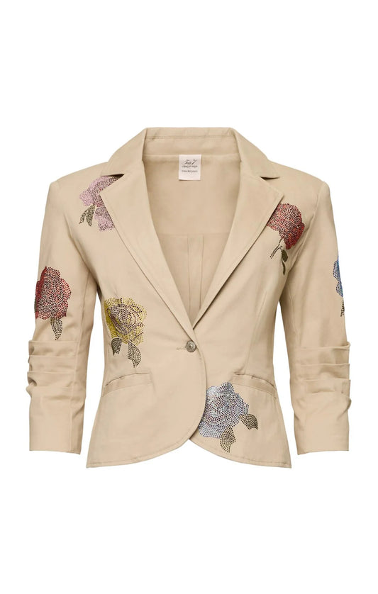 Heatset Roses Le Petit Khloe Blazer - Khaki Multi