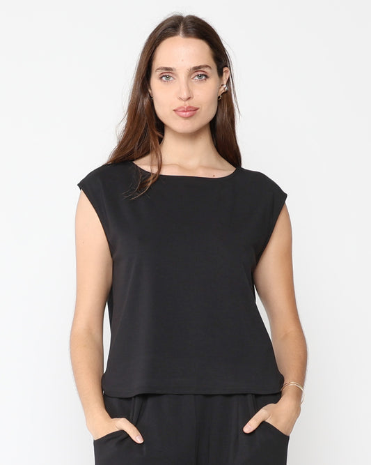 Jersey Lounge Tank - Black