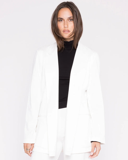Ponte Knit Oversized Blazer - Off White