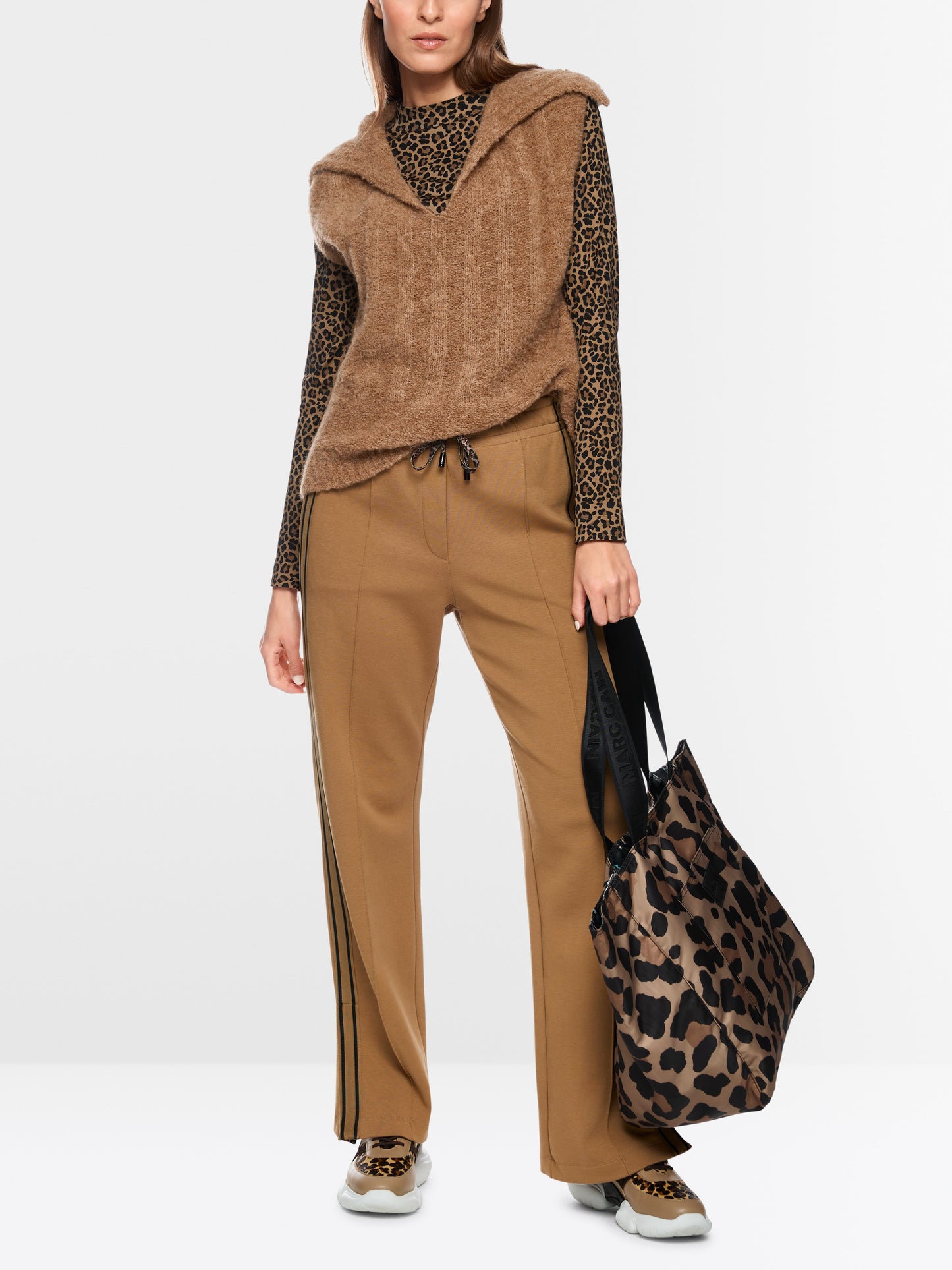 Knitted in Germany Collared Slipover - Milk Coffee