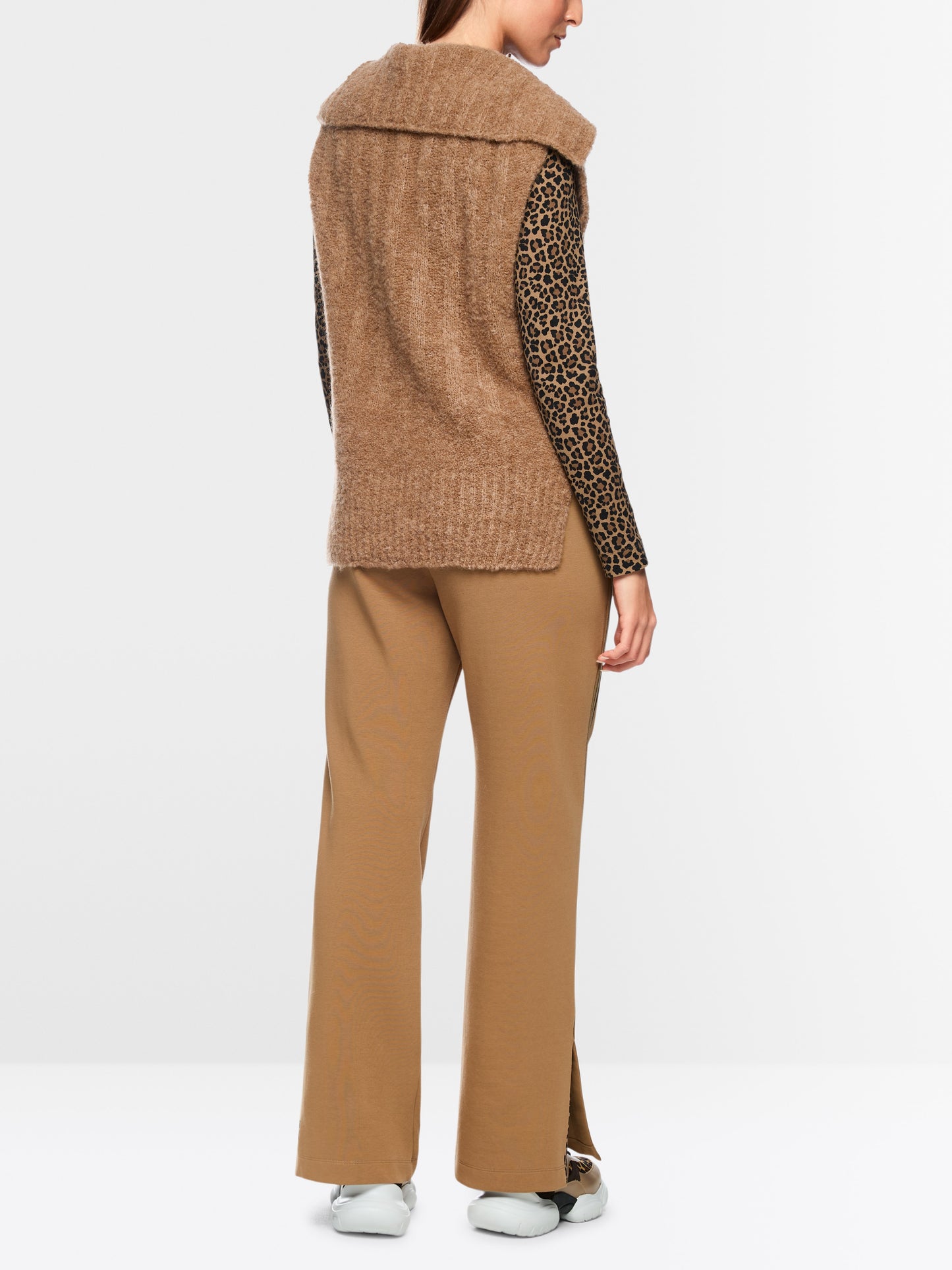 Knitted in Germany Collared Slipover - Milk Coffee