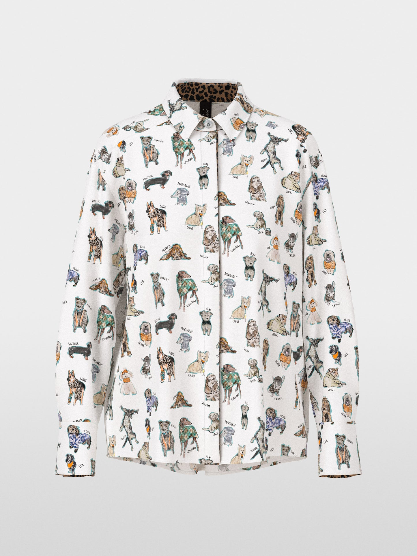 Rethink Together Blouse with Dog Print - White