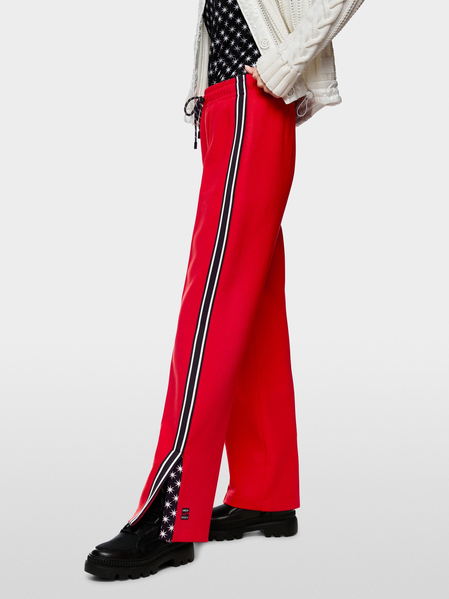 Washington Wide Cut Trousers - Cranberry