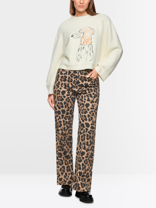 Wigan Wide Jeans with High Waistband - Milk Coffee