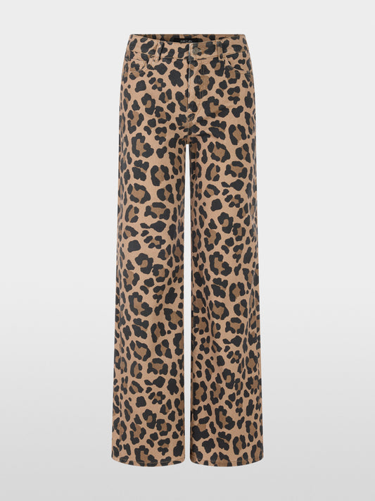 Wigan Wide Jeans with High Waistband - Milk Coffee