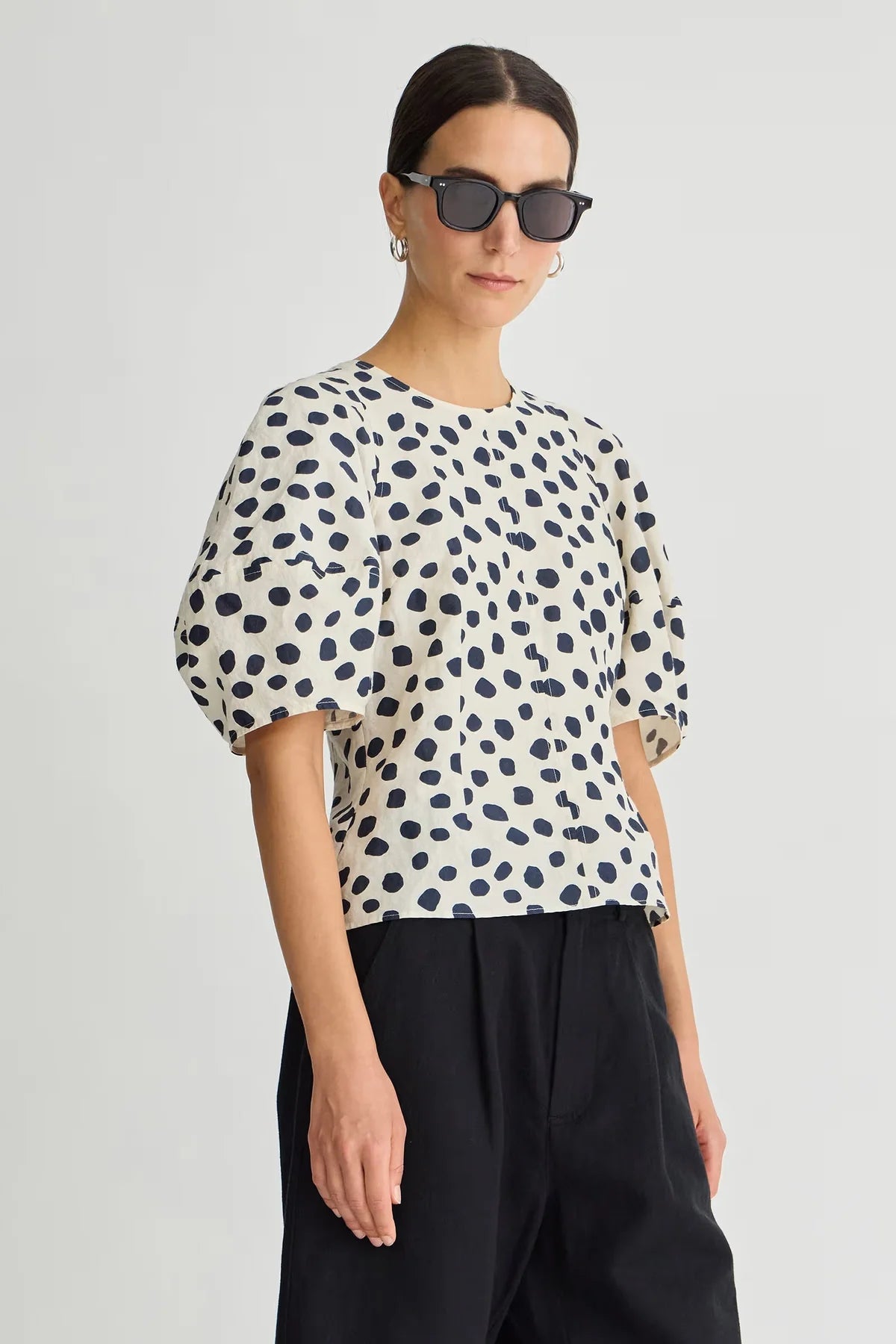 Lino Top - Black & White