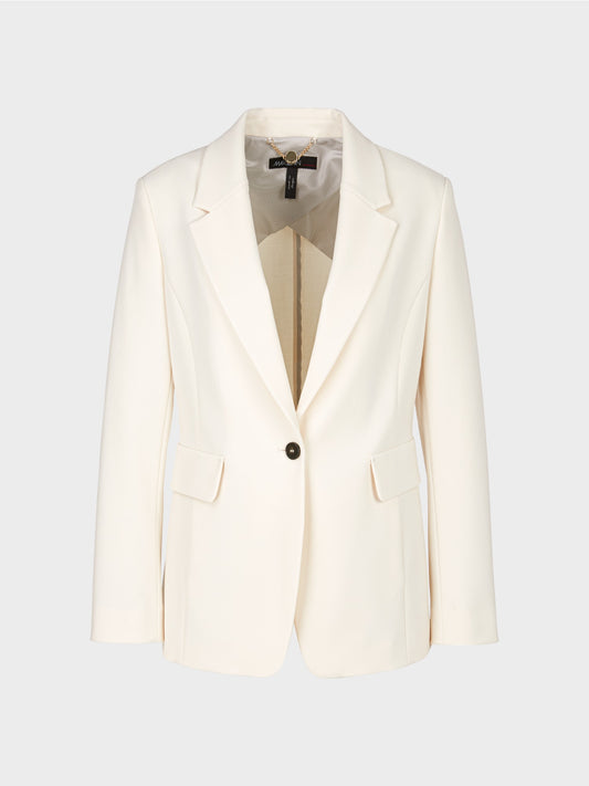 Close-Fitting blazer w/ Back Slit - Soft Cream