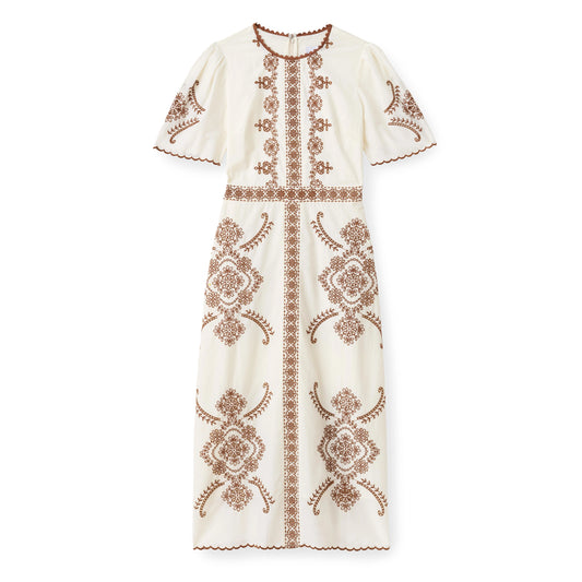 Bobbi Midi Dress - Ivory