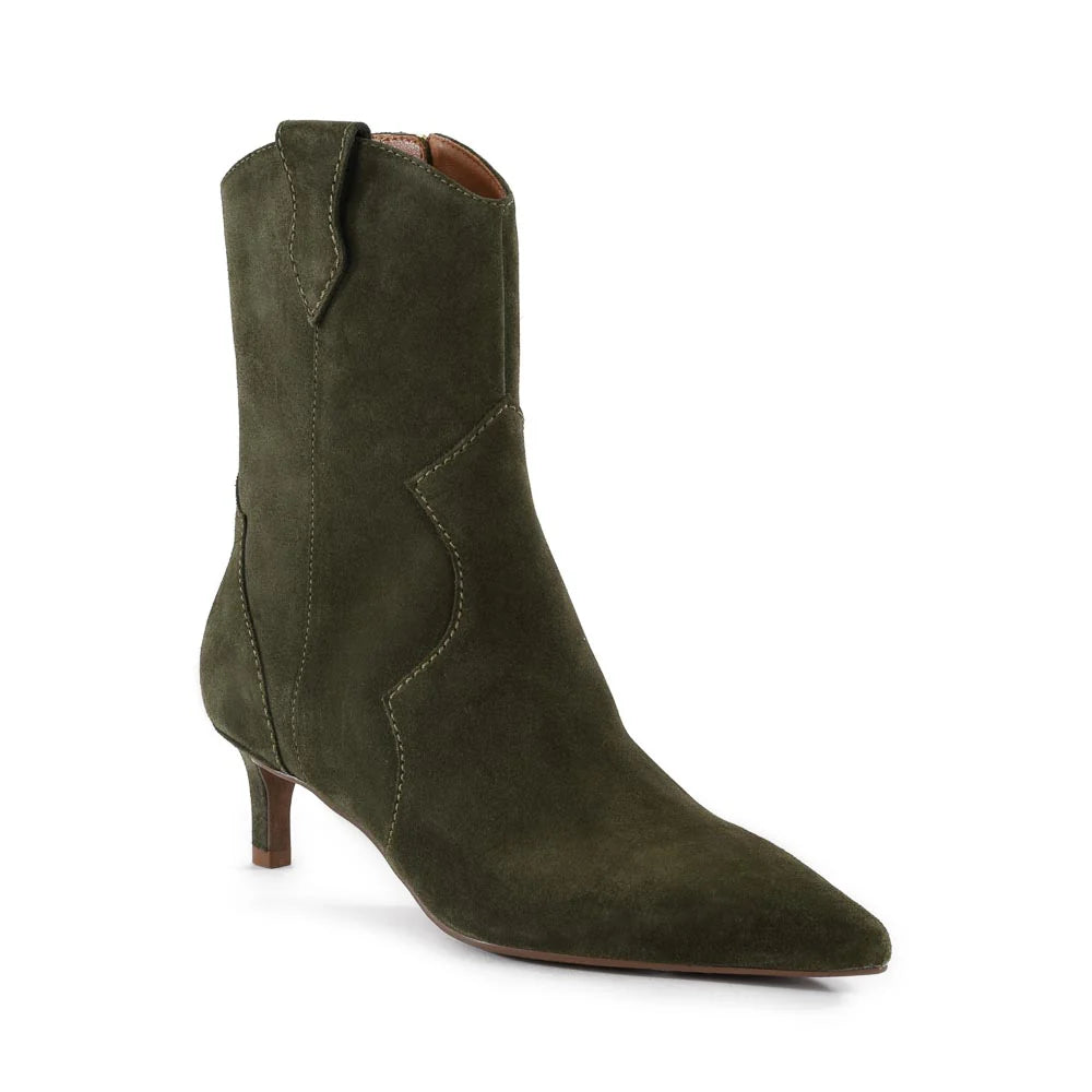 Dallas Boot - Olive Suede