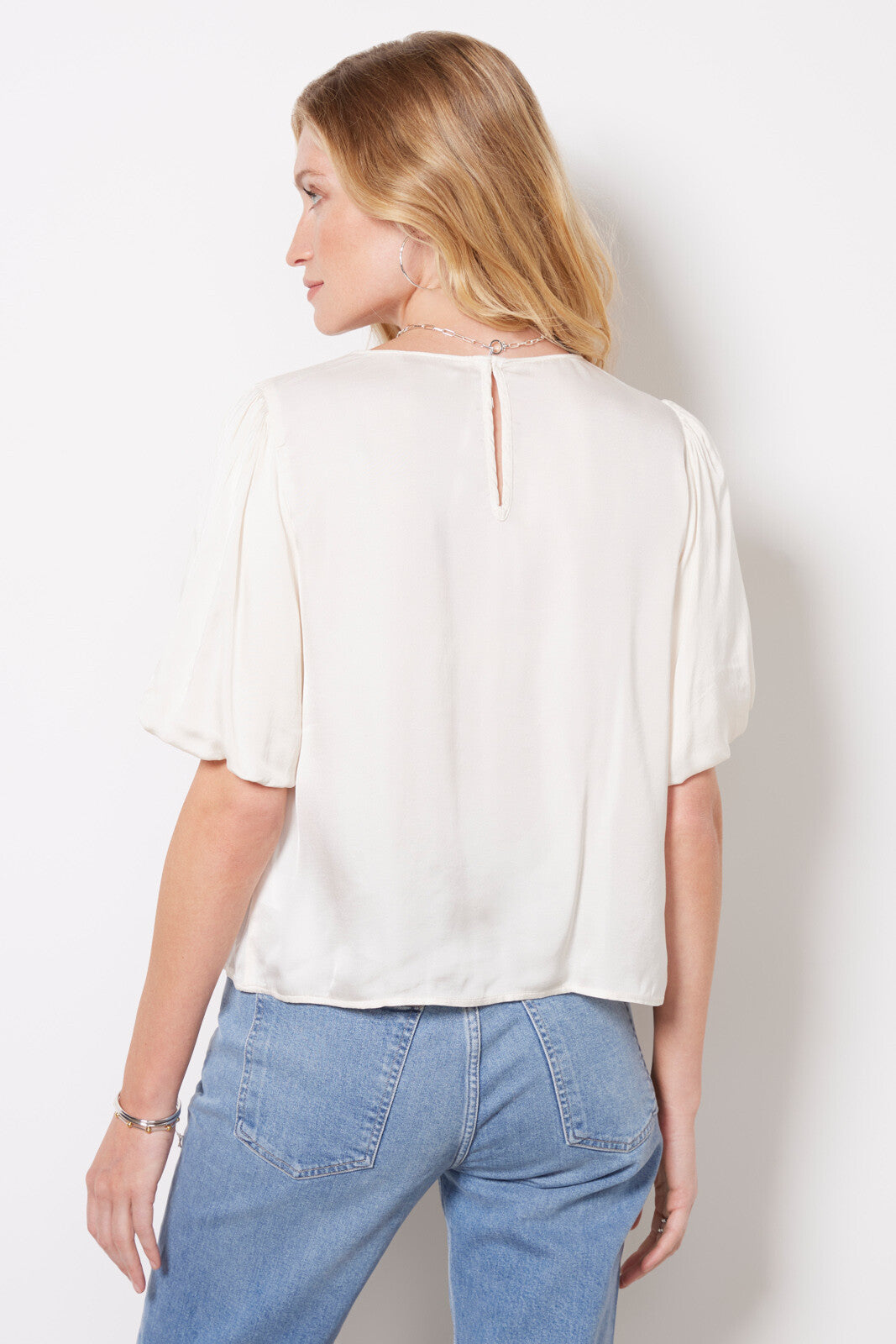 Desi Puff Short Sleeve Tee - Cream