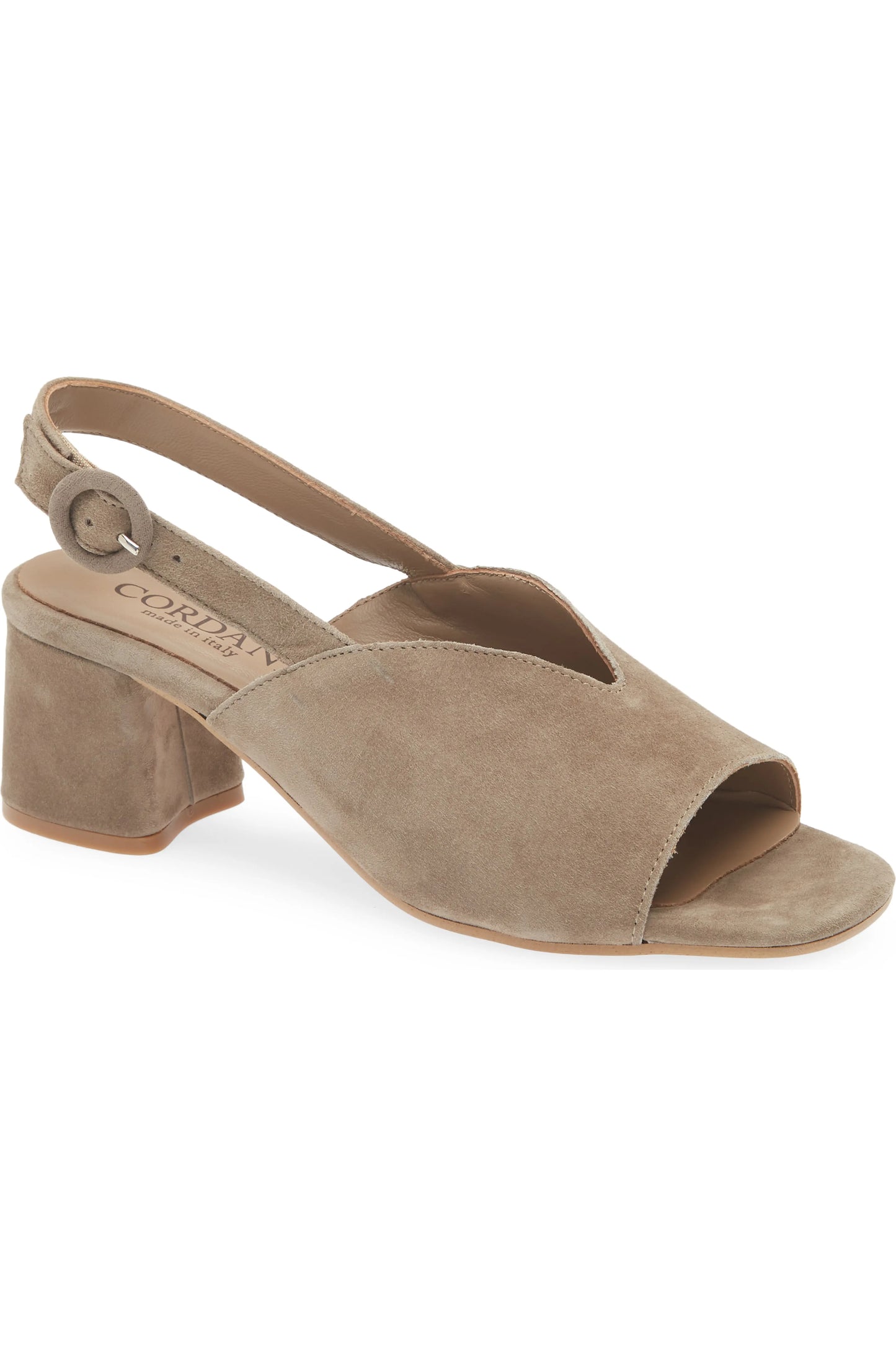 Pollette Heel - Fango Suede
