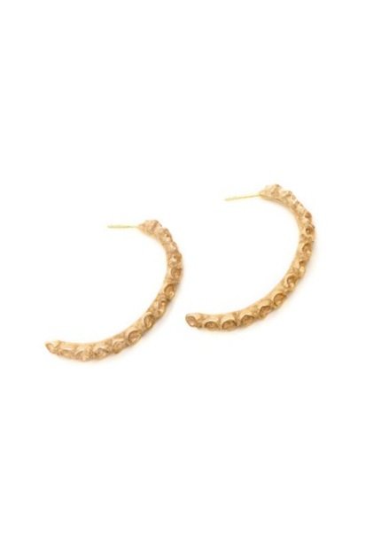 Poppy Row Hoop Earrings - Gold