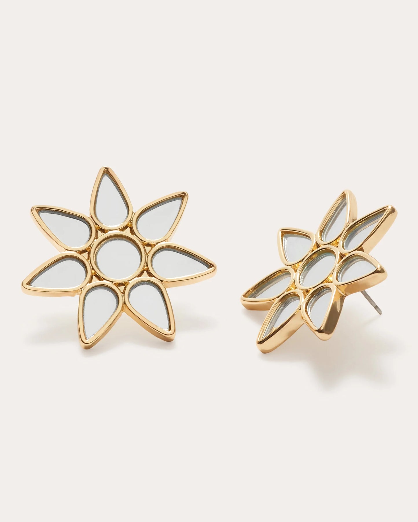 Star Mirrored Studs - Gold