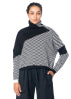 Combo 2 Tone Turtleneck - Black/Ivory