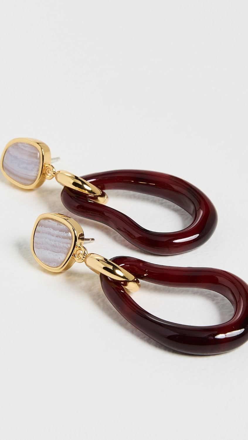 Galina Earrings - Sangria