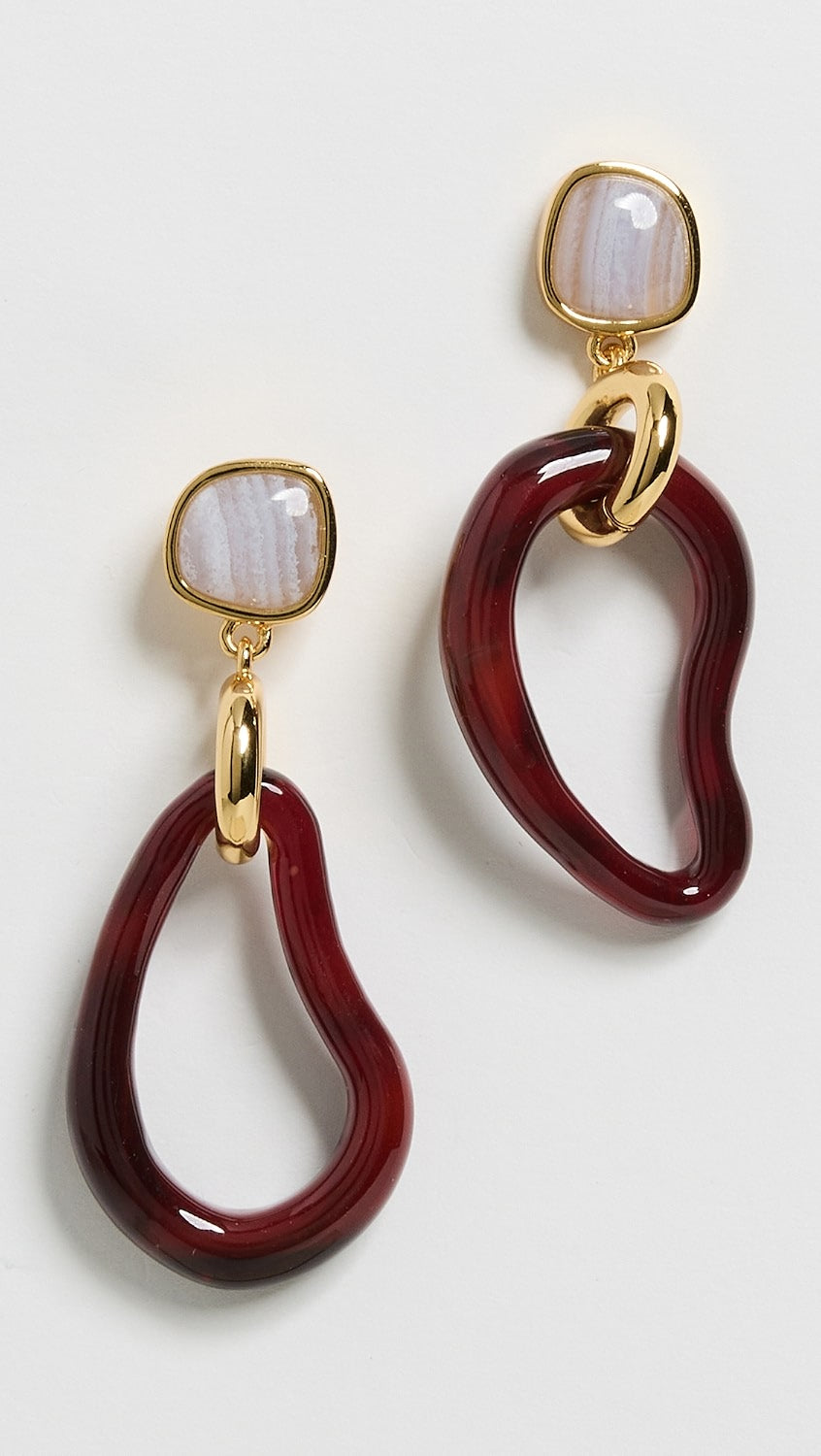 Galina Earrings - Sangria
