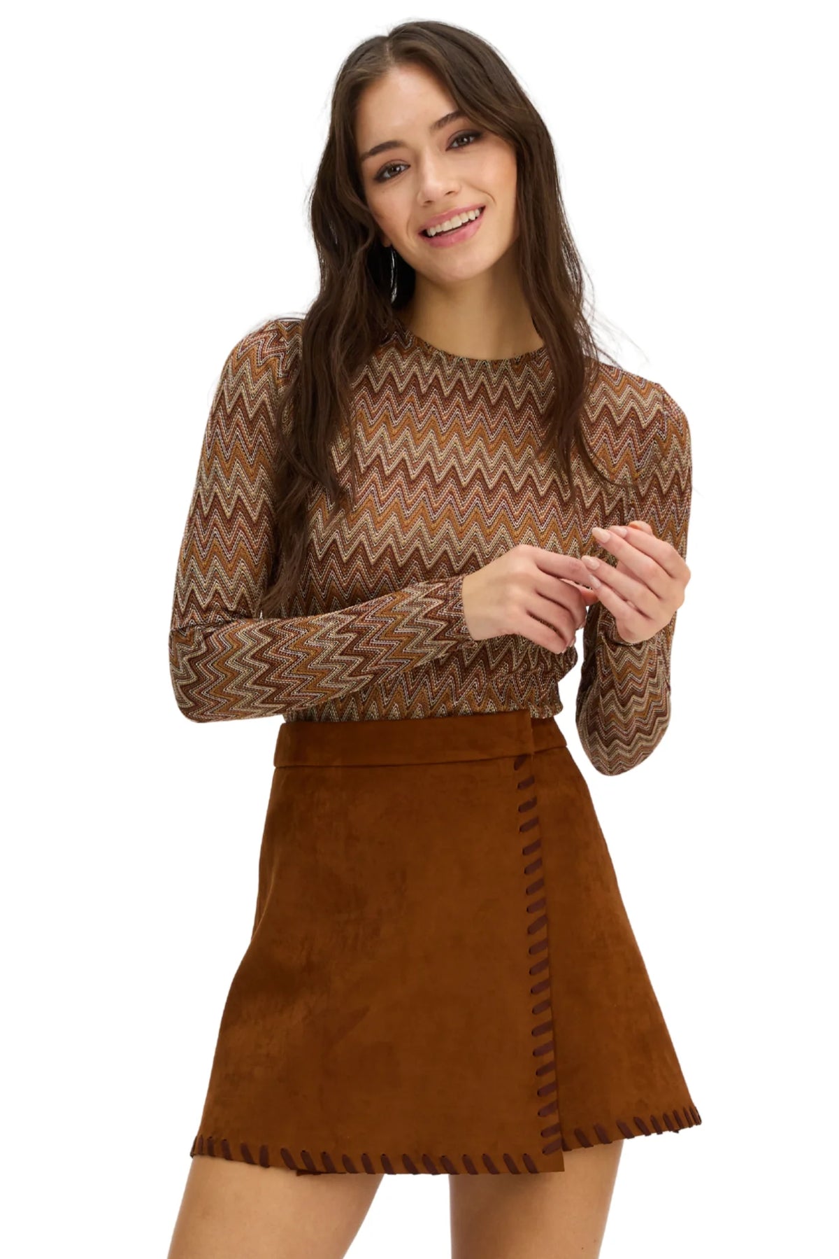 Noelle Top - Chestnut Multi