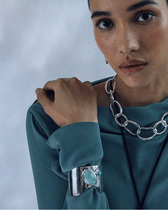 Organic Cuff - Silver Mist
