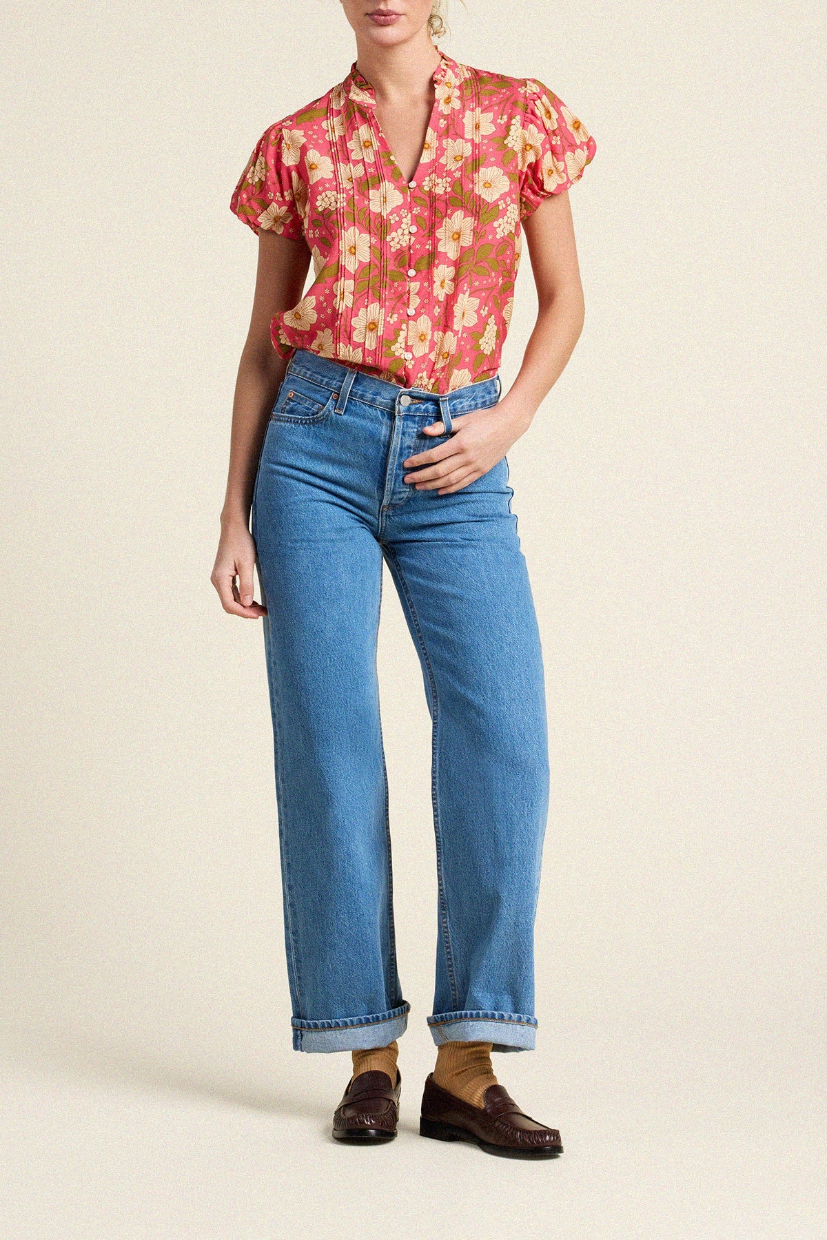 Luna Blouse - Rancho Rose