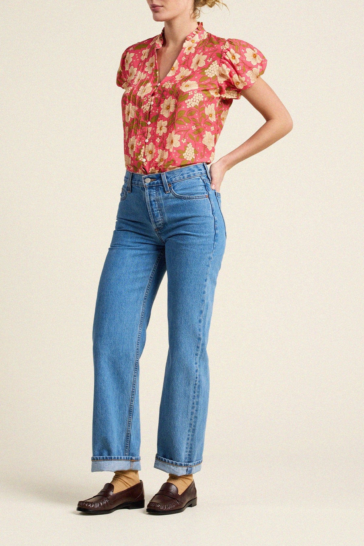 Luna Blouse - Rancho Rose