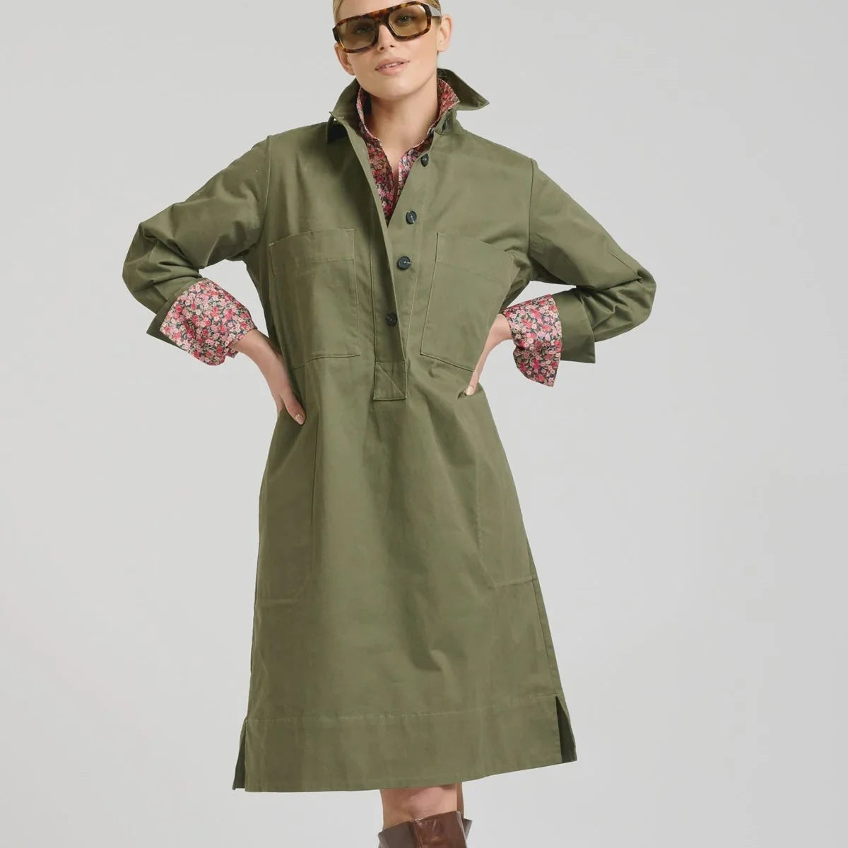 Jane Utility Dress - Khaki