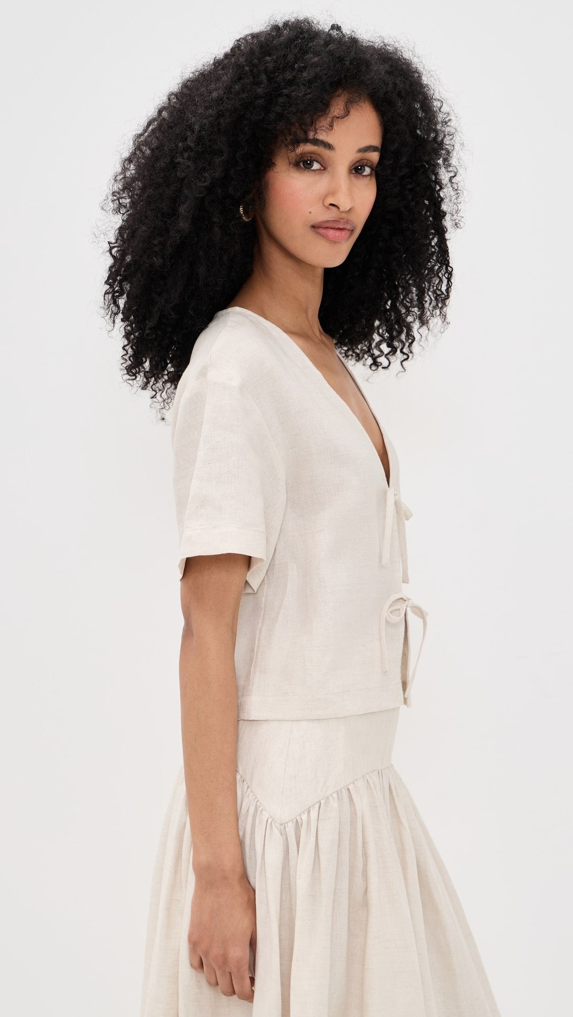 Ava Linen Top - Natural