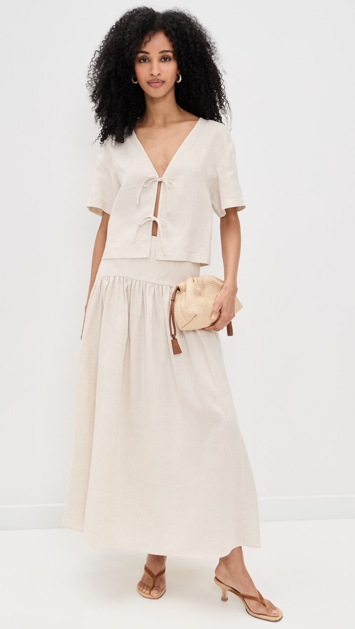 Ava Linen Top - Natural