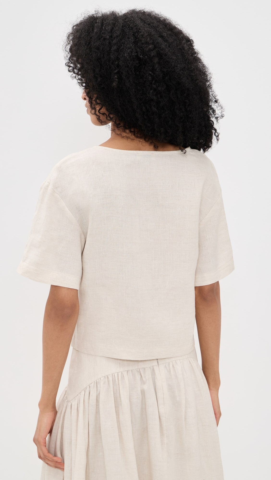 Ava Linen Top - Natural