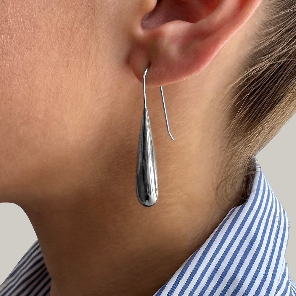 Monaco Drop Earrings - Silver