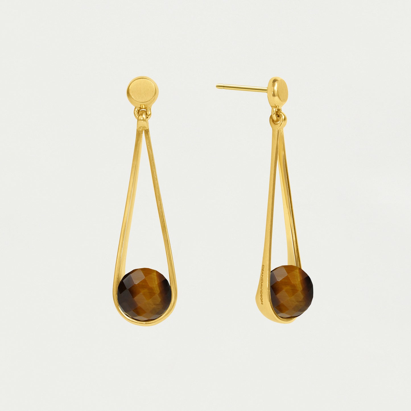Mini Ipanema Earring - Tigers Eye/Gold
